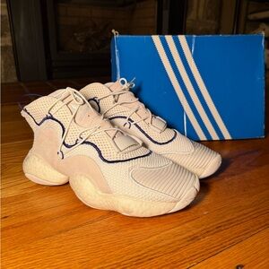 adidas Crazy BYW LVL 1 Basketball Shoes – White/Purple 🏀💜